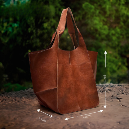 Laura | Lightweight & Spacious — Leather Bag