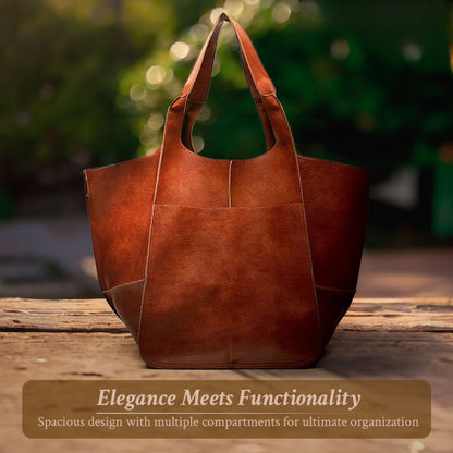 Laura | Lightweight & Spacious — Leather Bag