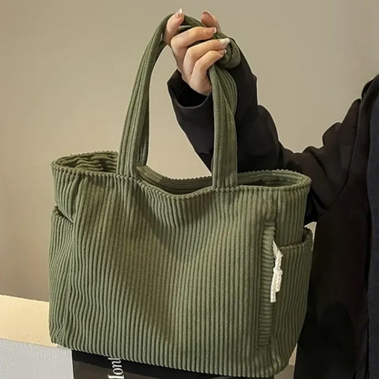 Sienna | Spacious and eye-catching — VeganLeather Tote with Cord Detail