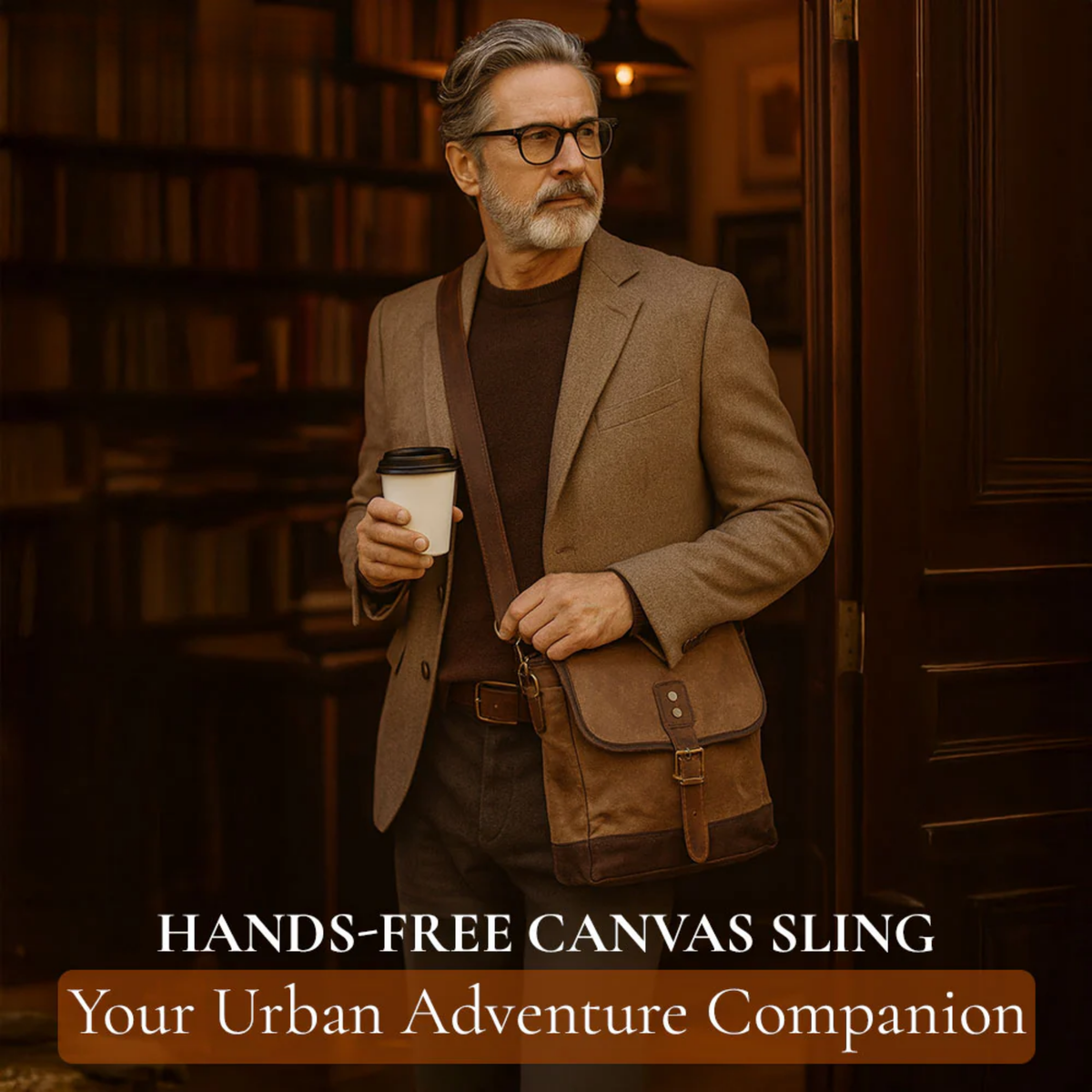 William | Compact bag made of Vegan Leather for everyday use