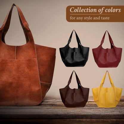 Laura | Lightweight & Spacious — Leather Bag