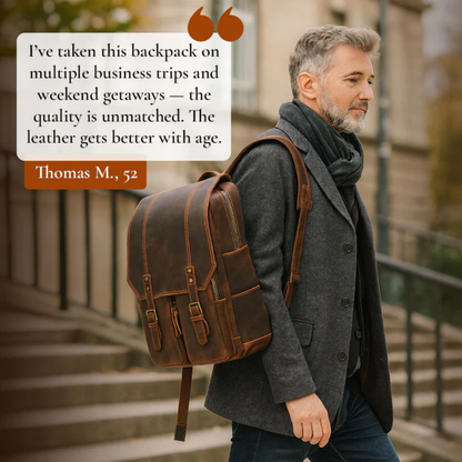 Robert | Sturdy travel backpack made of Vegan Leather