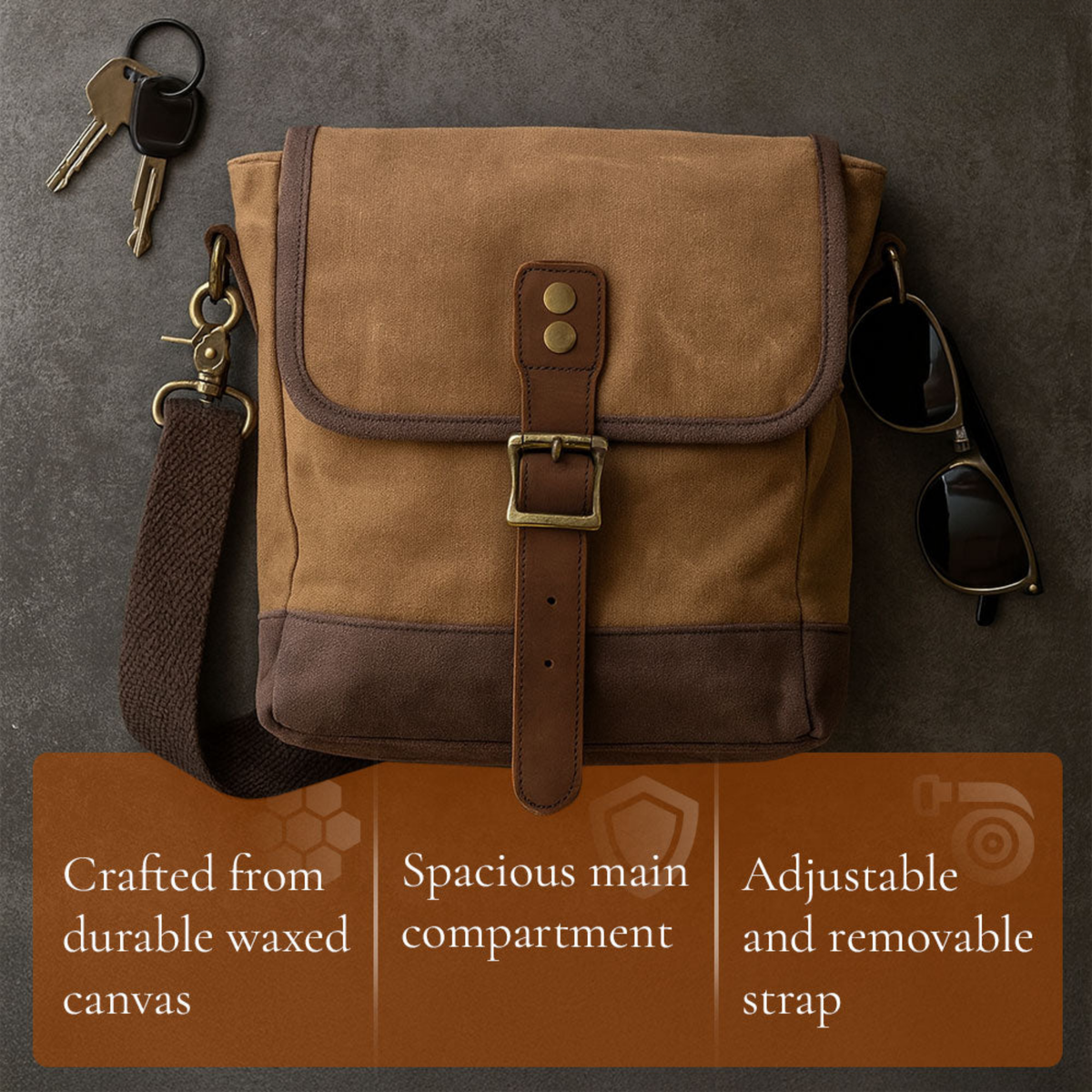 William | Compact bag made of Vegan Leather for everyday use