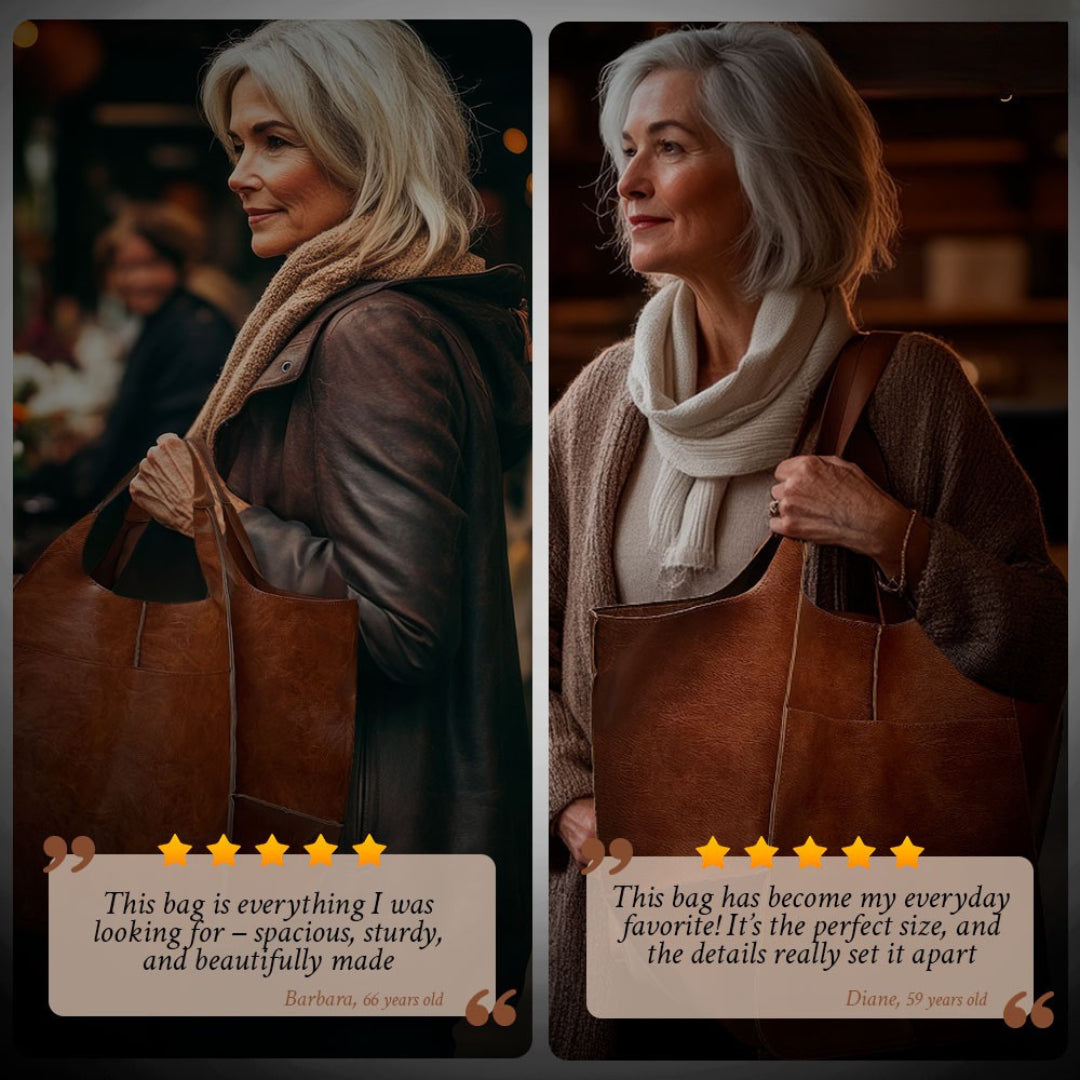 Laura | Lightweight & Spacious — Leather Bag