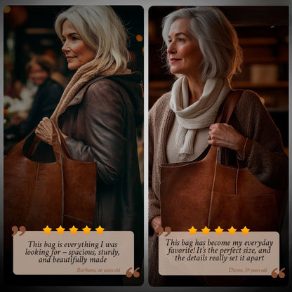Laura | Lightweight & Spacious — Leather Bag