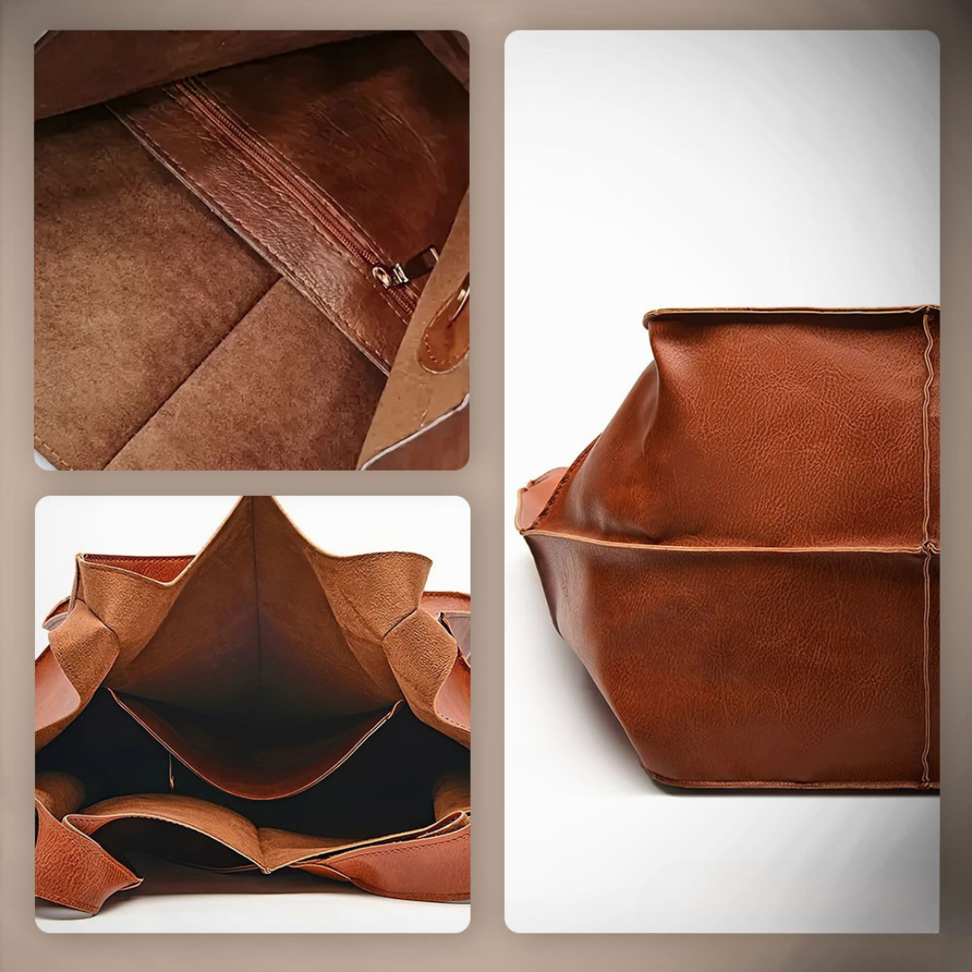 Laura | Lightweight & Spacious — Leather Bag