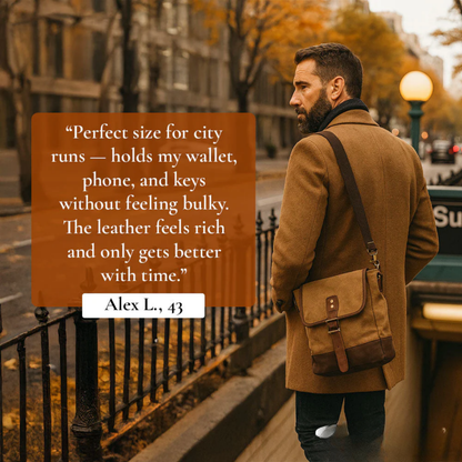 William | Compact bag made of Vegan Leather for everyday use