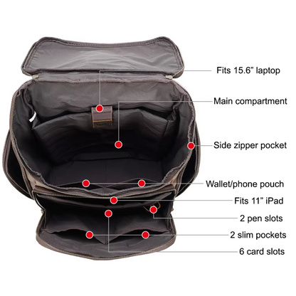 Nicholas | Laptop backpack made of Vegan Leather