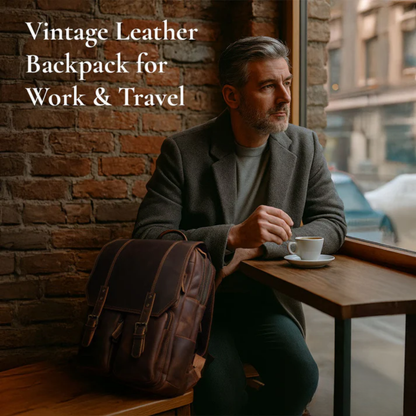 Robert | Sturdy travel backpack made of Vegan Leather