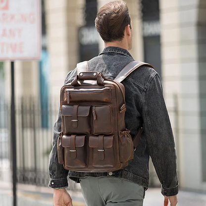 Kevin | Vegan Leather Laptop Backpack