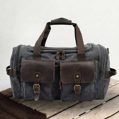David | Canvas duffle bag for travel made of Vegan Leather