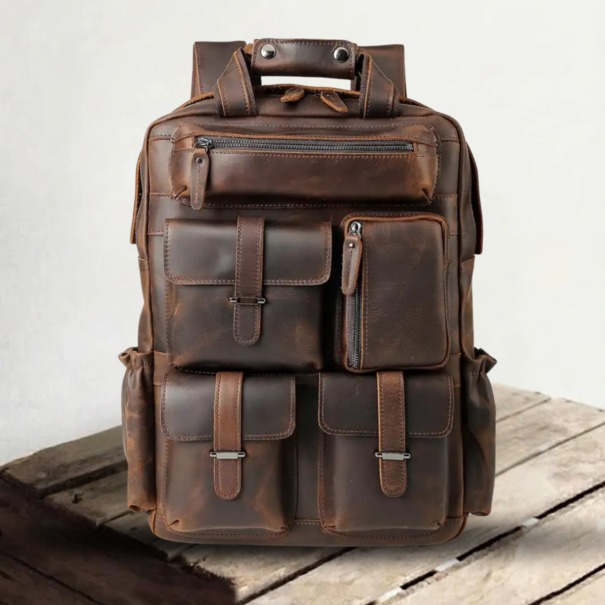 Kevin | Vegan Leather Laptop Backpack