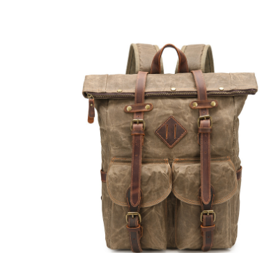 Mitchell | Canvas travel backpack made of Vegan Leather