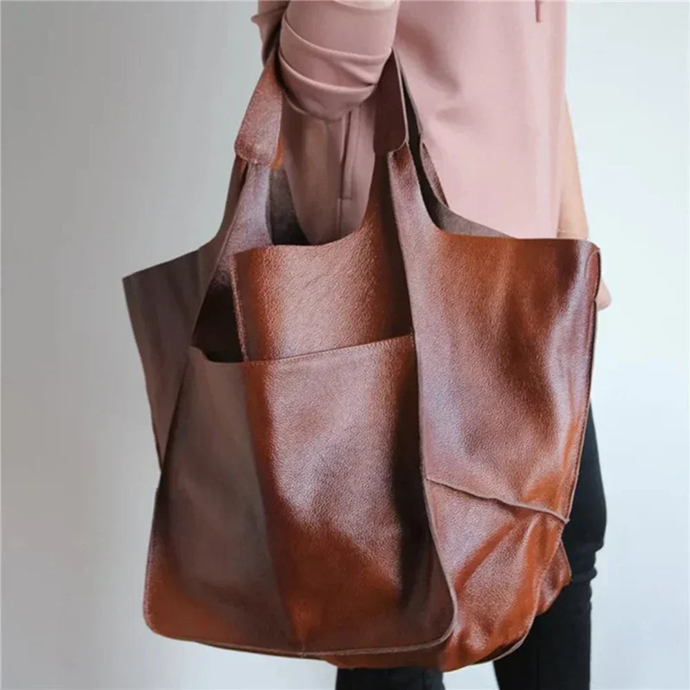 Laura | Lightweight & Spacious — Leather Bag