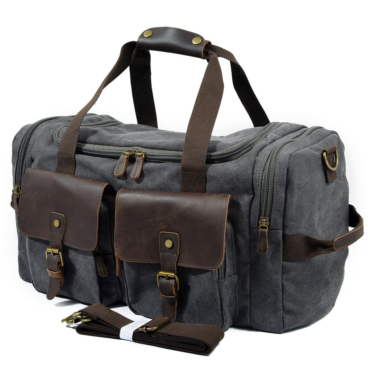 David | Canvas duffle bag for travel made of Vegan Leather