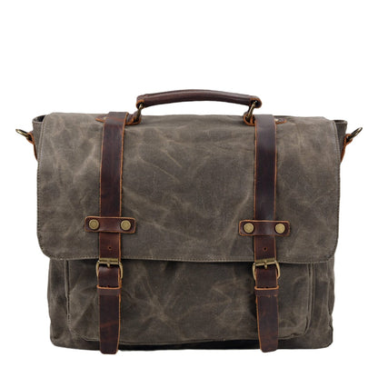Ryan | Canvas shoulder bag made of Vegan Leather