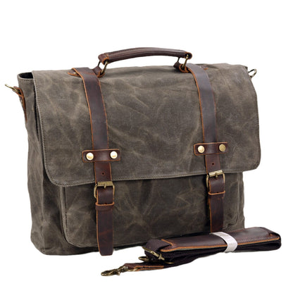Ryan | Canvas shoulder bag made of Vegan Leather