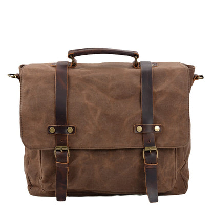 Ryan | Canvas shoulder bag made of Vegan Leather
