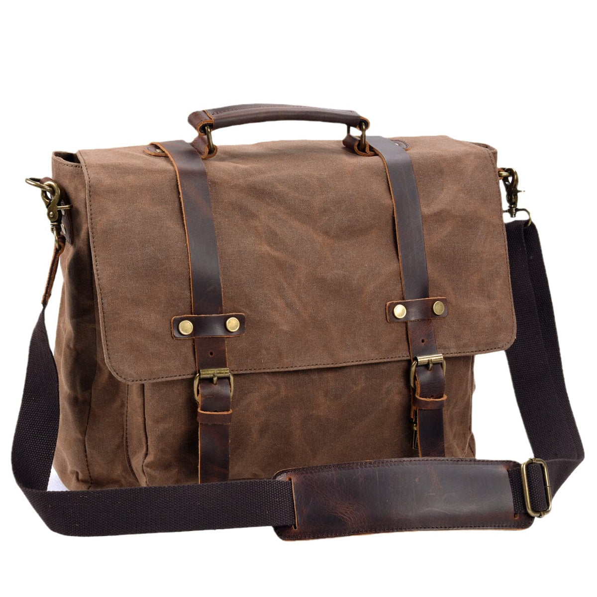 Ryan | Canvas shoulder bag made of Vegan Leather