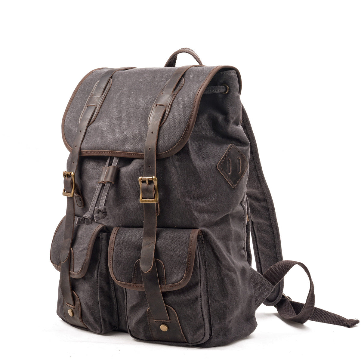 Marcus | Canvas travel backpack made of Vegan Leather