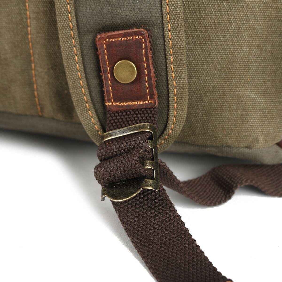 John | Robust canvas backpack made of Vegan Leather