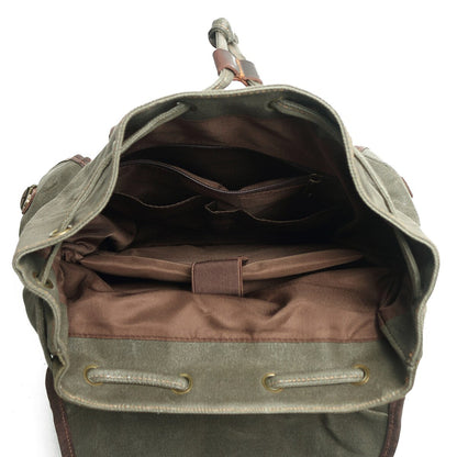 John | Robust canvas backpack made of Vegan Leather