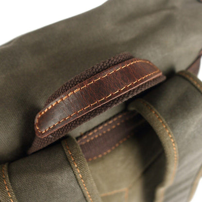 John | Robust canvas backpack made of Vegan Leather