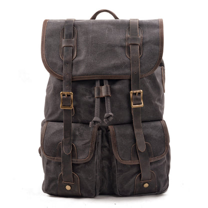 Marcus | Canvas travel backpack made of Vegan Leather