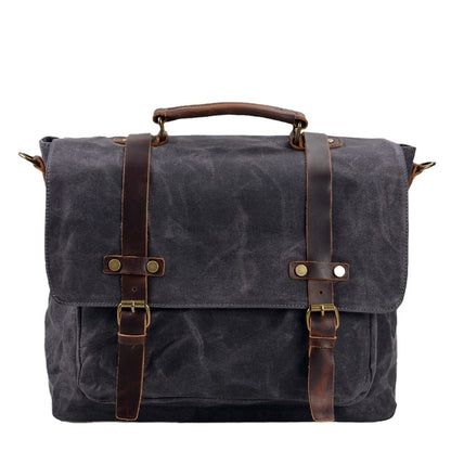 Ryan | Canvas shoulder bag made of Vegan Leather