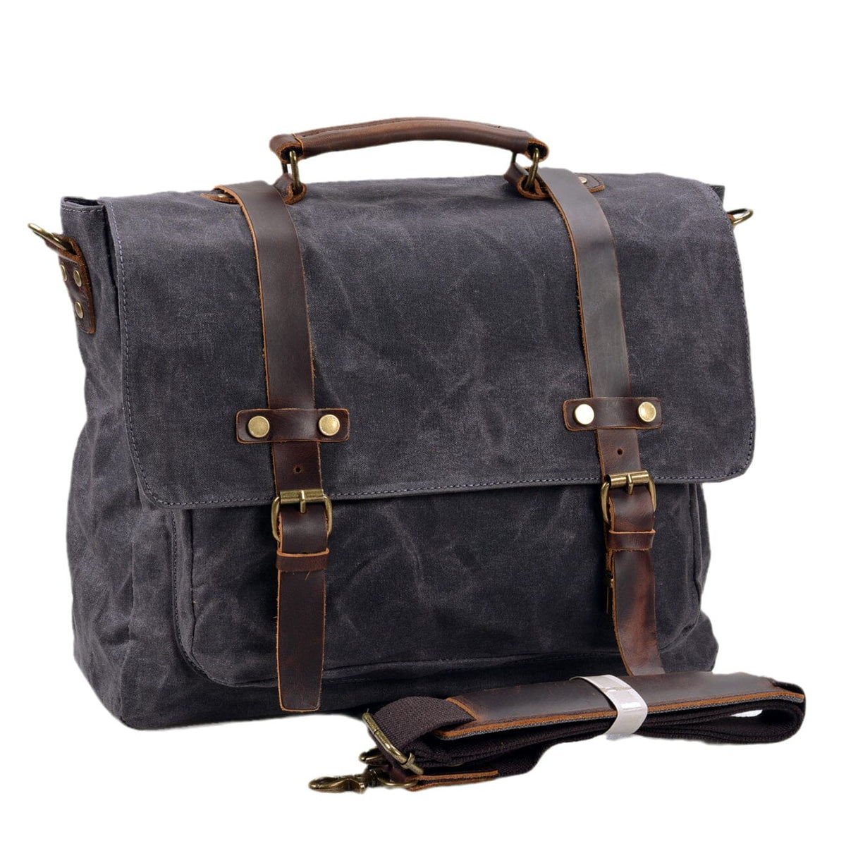 Ryan | Canvas shoulder bag made of Vegan Leather