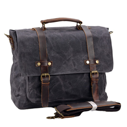 Ryan | Canvas shoulder bag made of Vegan Leather