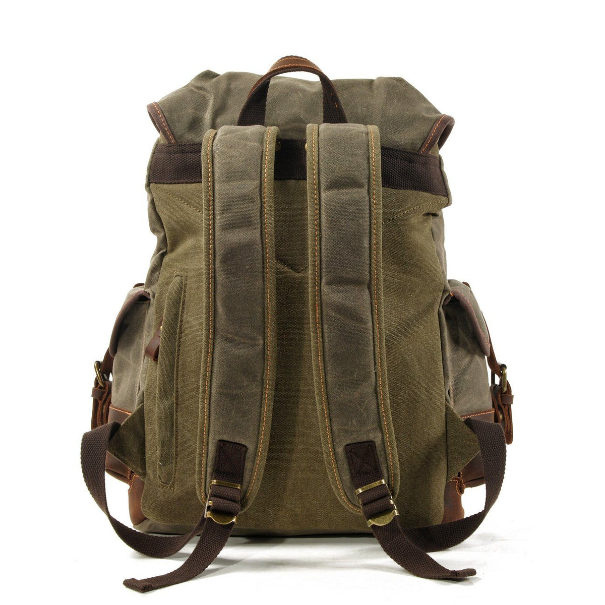 John | Robust canvas backpack made of Vegan Leather