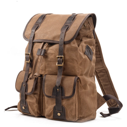 Marcus | Canvas travel backpack made of Vegan Leather