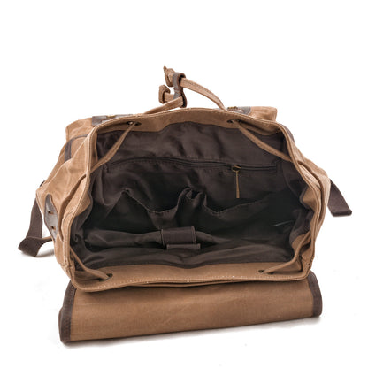 Marcus | Canvas travel backpack made of Vegan Leather