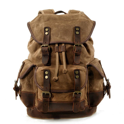 John | Robust canvas backpack made of Vegan Leather