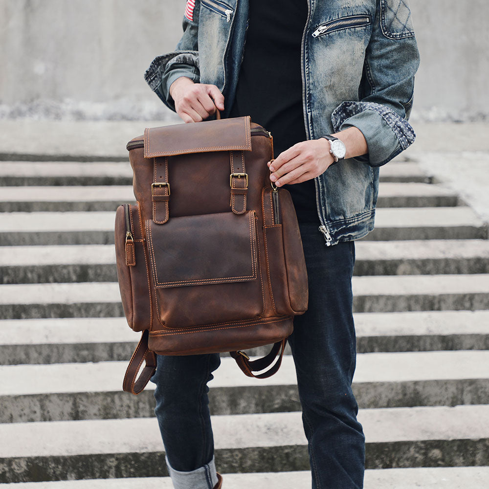 Charles | Laptop backpack made of Vegan Leather