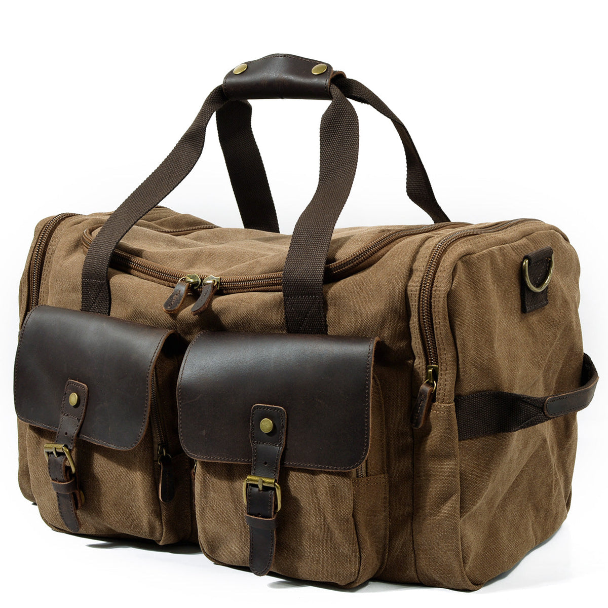 David | Canvas duffle bag for travel made of Vegan Leather