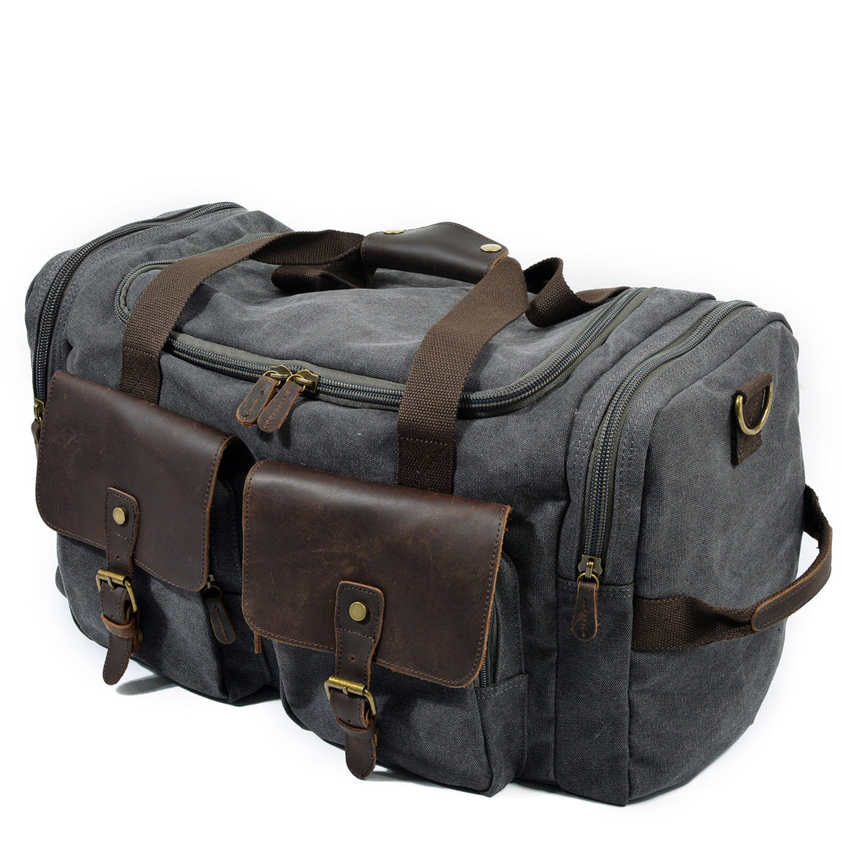 David | Canvas duffle bag for travel made of Vegan Leather