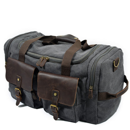 David | Canvas duffle bag for travel made of Vegan Leather