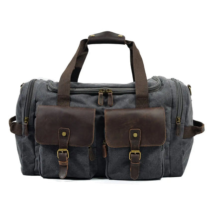 David | Canvas duffle bag for travel made of Vegan Leather