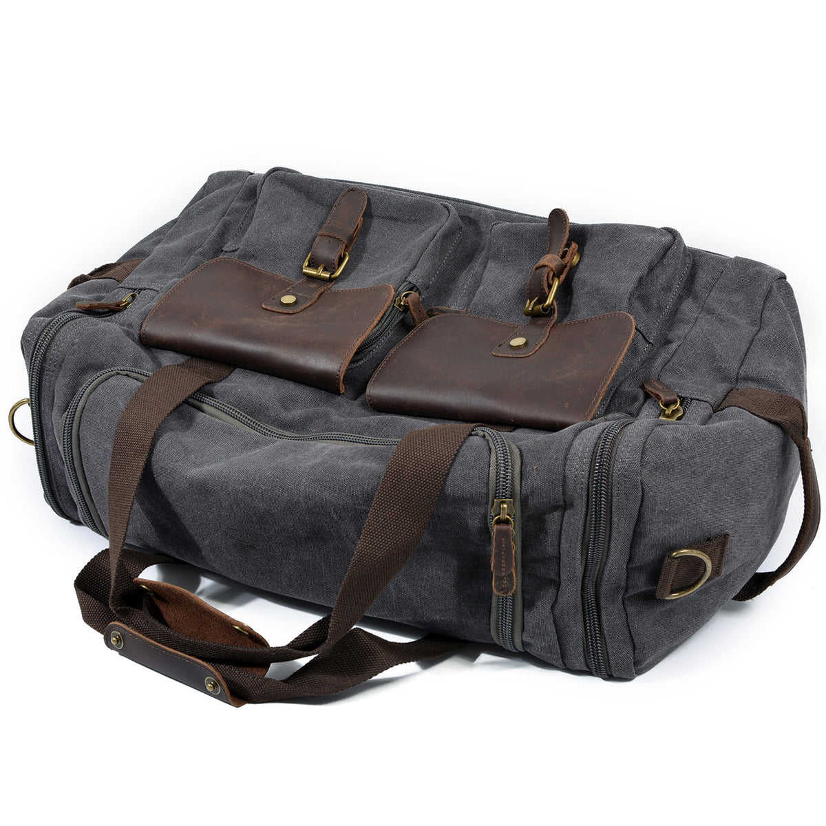 David | Canvas duffle bag for travel made of Vegan Leather