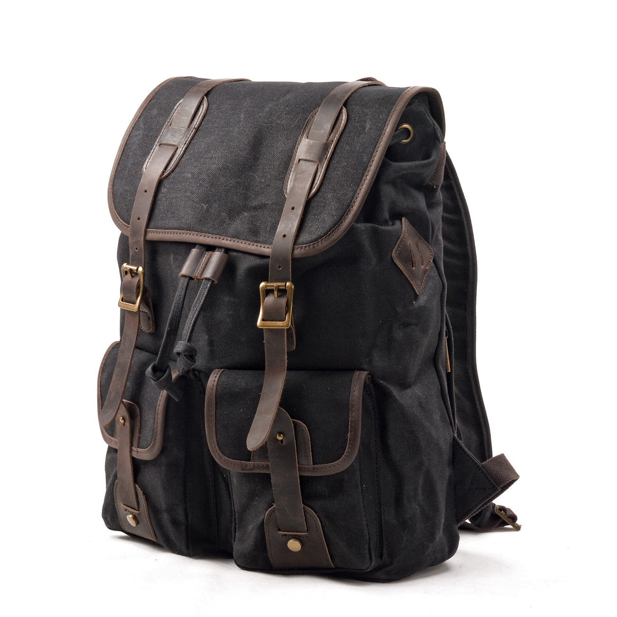 Marcus | Canvas travel backpack made of Vegan Leather