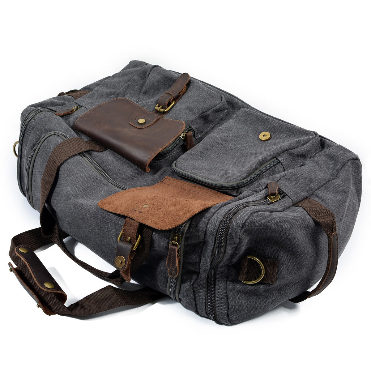 David | Canvas duffle bag for travel made of Vegan Leather