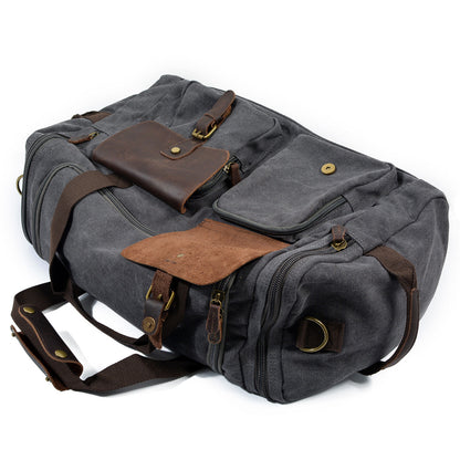 David | Canvas duffle bag for travel made of Vegan Leather