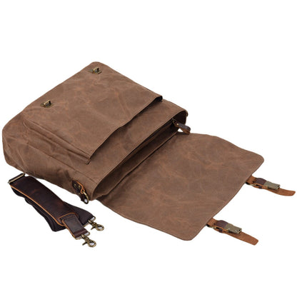 Ryan | Canvas shoulder bag made of Vegan Leather