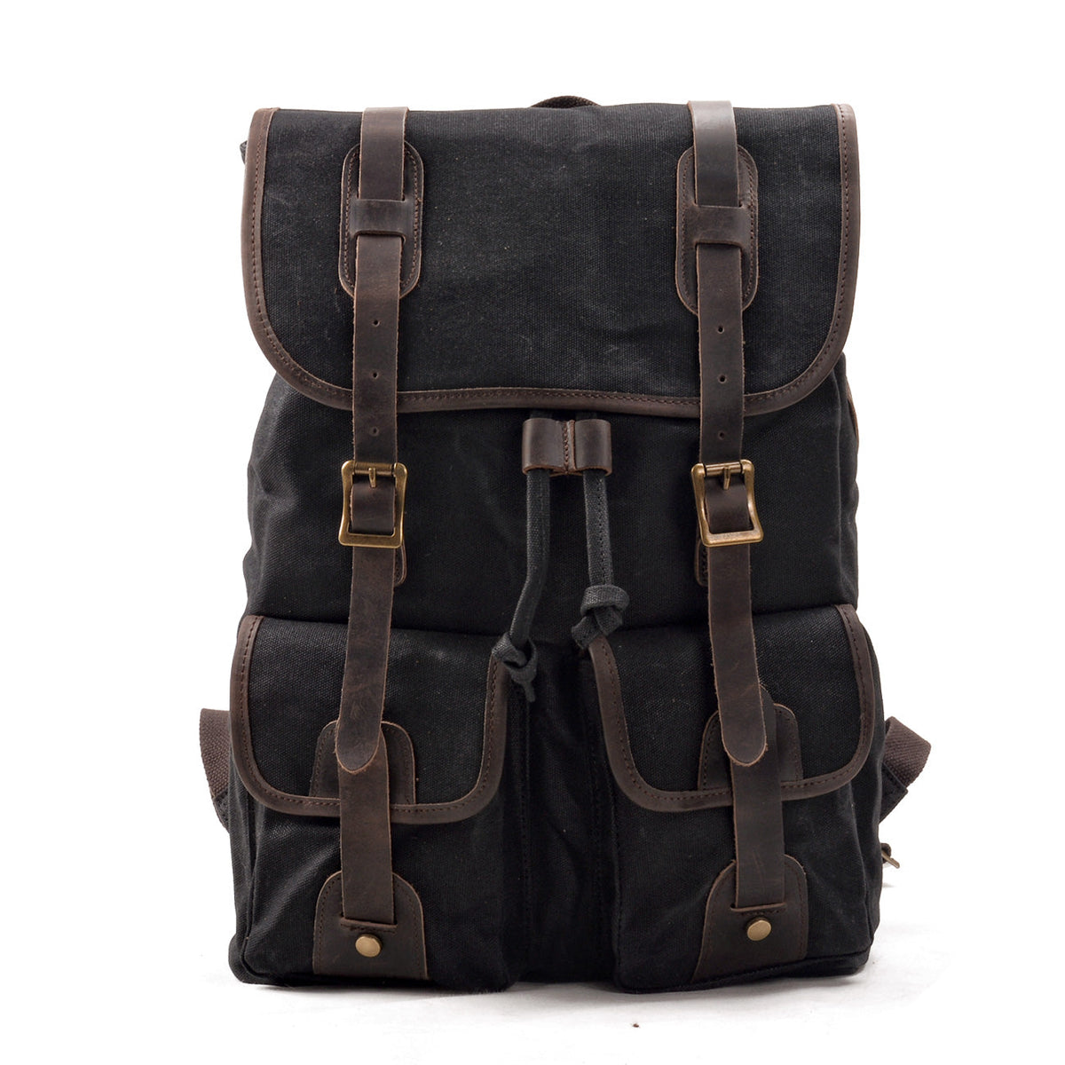 Marcus | Canvas travel backpack made of Vegan Leather