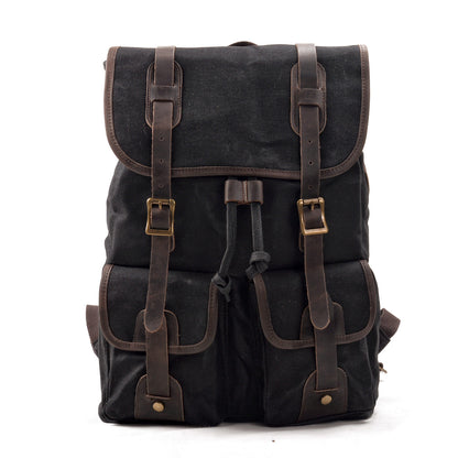 Marcus | Canvas travel backpack made of Vegan Leather