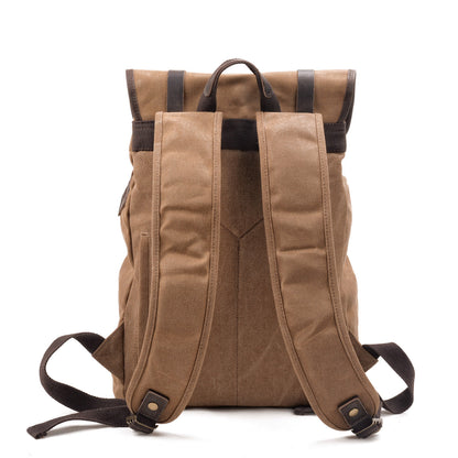 Marcus | Canvas travel backpack made of Vegan Leather