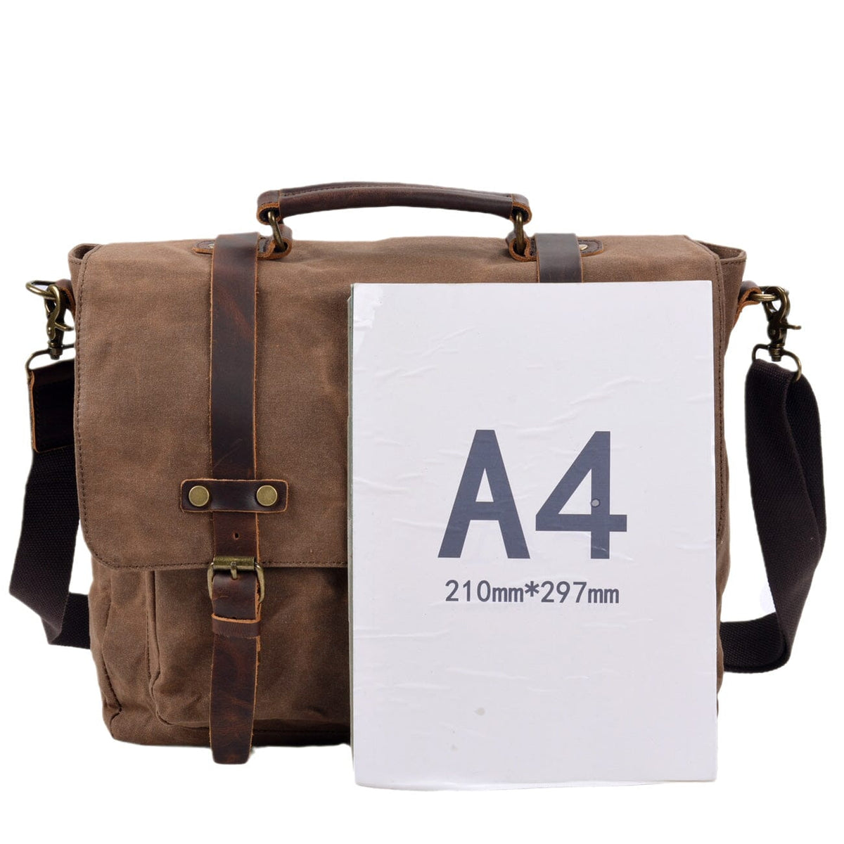 Ryan | Canvas shoulder bag made of Vegan Leather