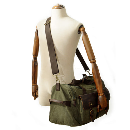 David | Canvas duffle bag for travel made of Vegan Leather